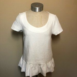 Anthropologie postmark Cascada ruffle top blouse short sleeve